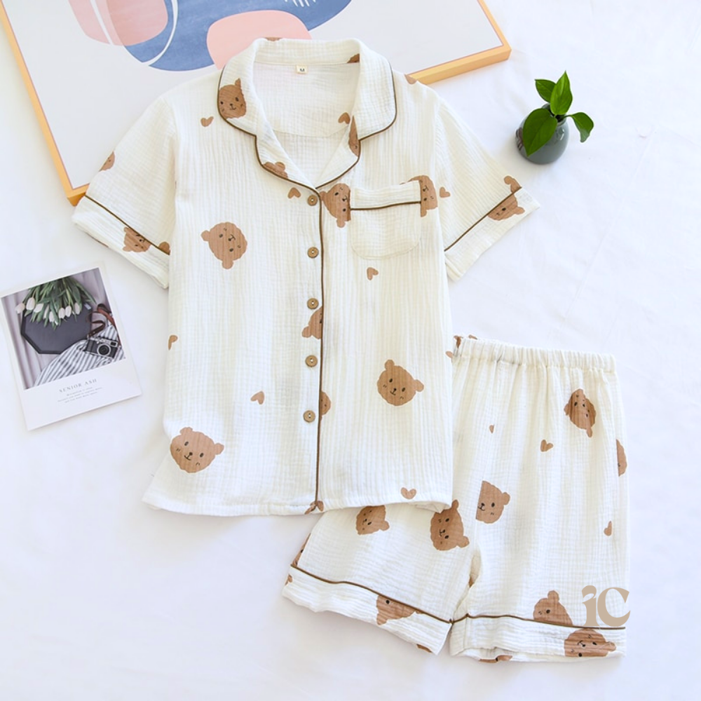 Pijama Feminino Americano Curto Luna
