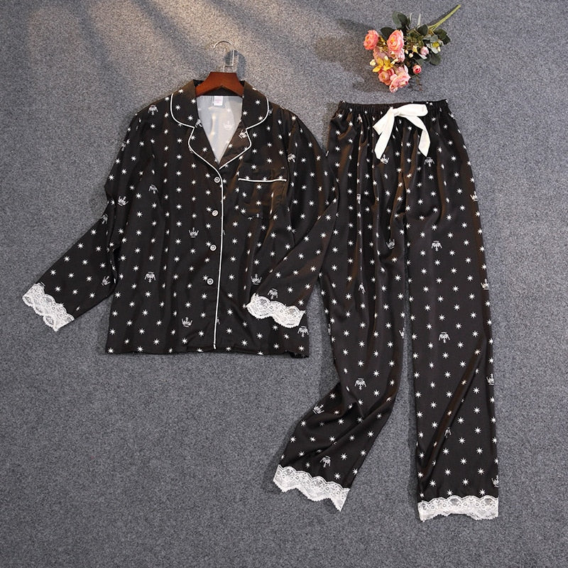 Pijama Feminino Americano Longo Celeste