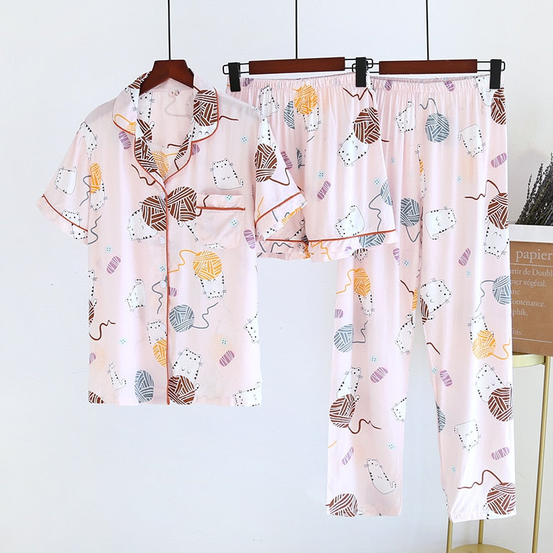 Pijama Feminino 3 Peças Madalena