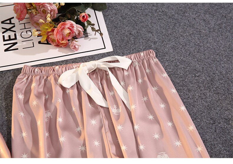 Pijama Feminino Americano Longo Celeste