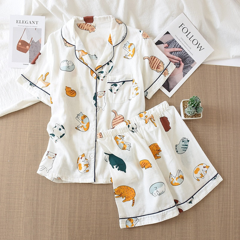Pijama Feminino Curto Love Cats