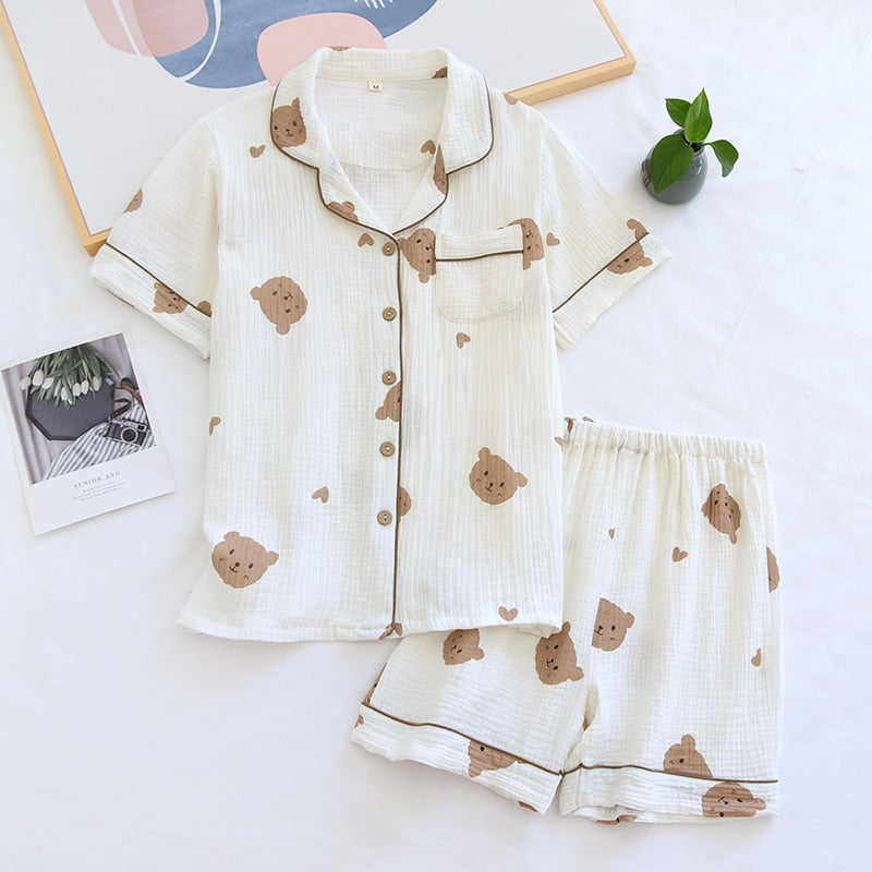 Pijama Feminino Americano Curto Luna