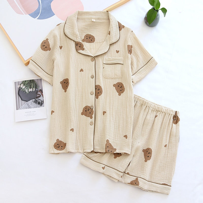 Pijama Feminino Americano Curto Luna