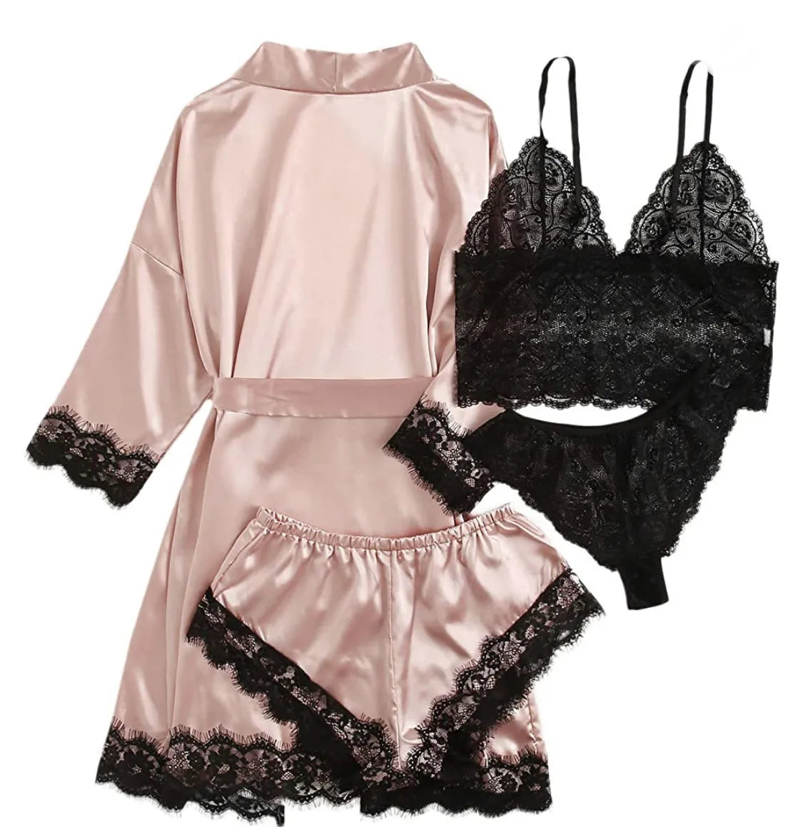 Pijama Artemis Feminino 4 Peças Cetim