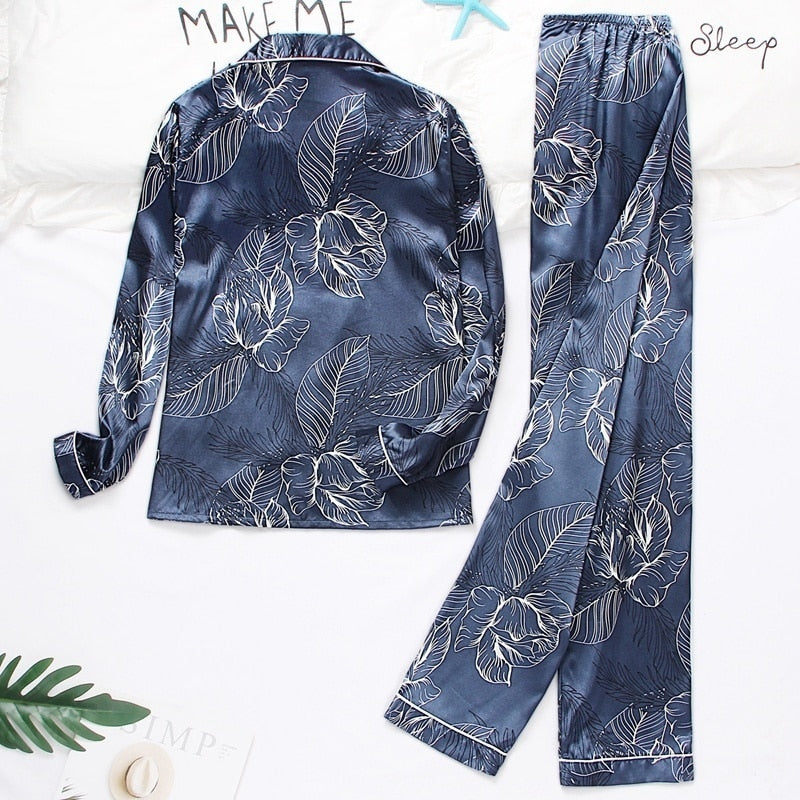 Pijama feminino em Cetim Longo Florença