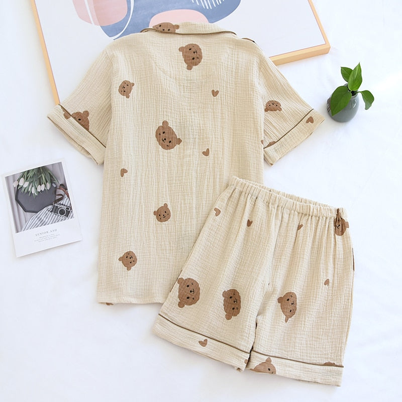 Pijama Feminino Americano Curto Luna