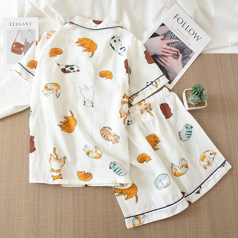 Pijama Feminino Curto Love Cats