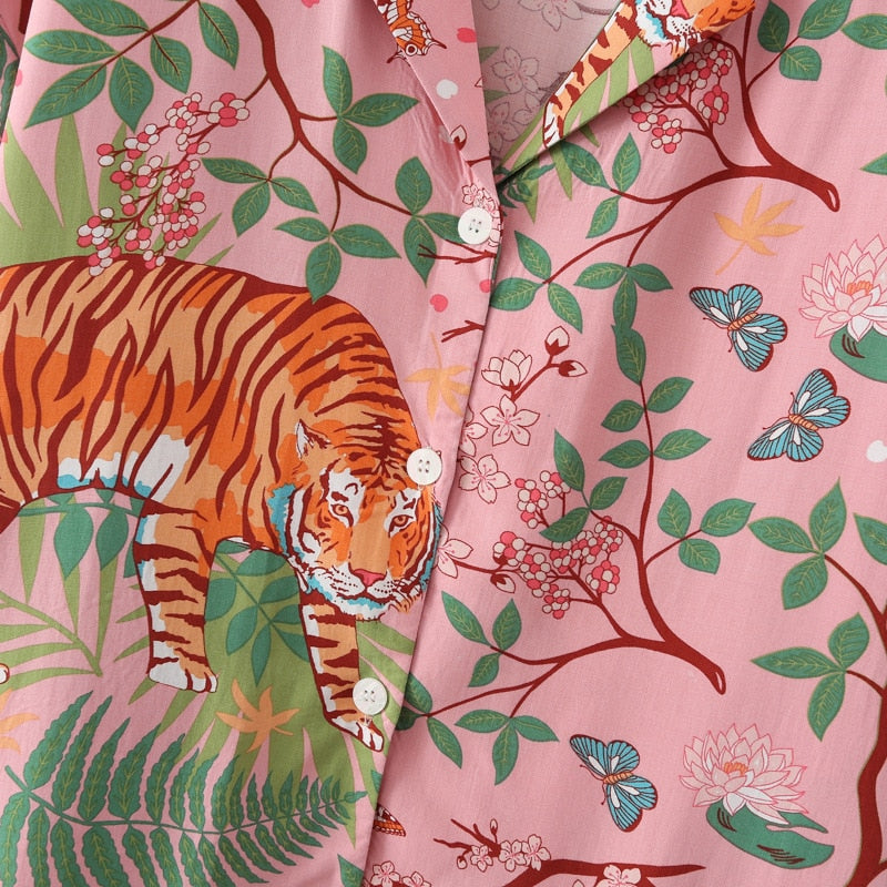 Pijama Feminino Curto Jungle