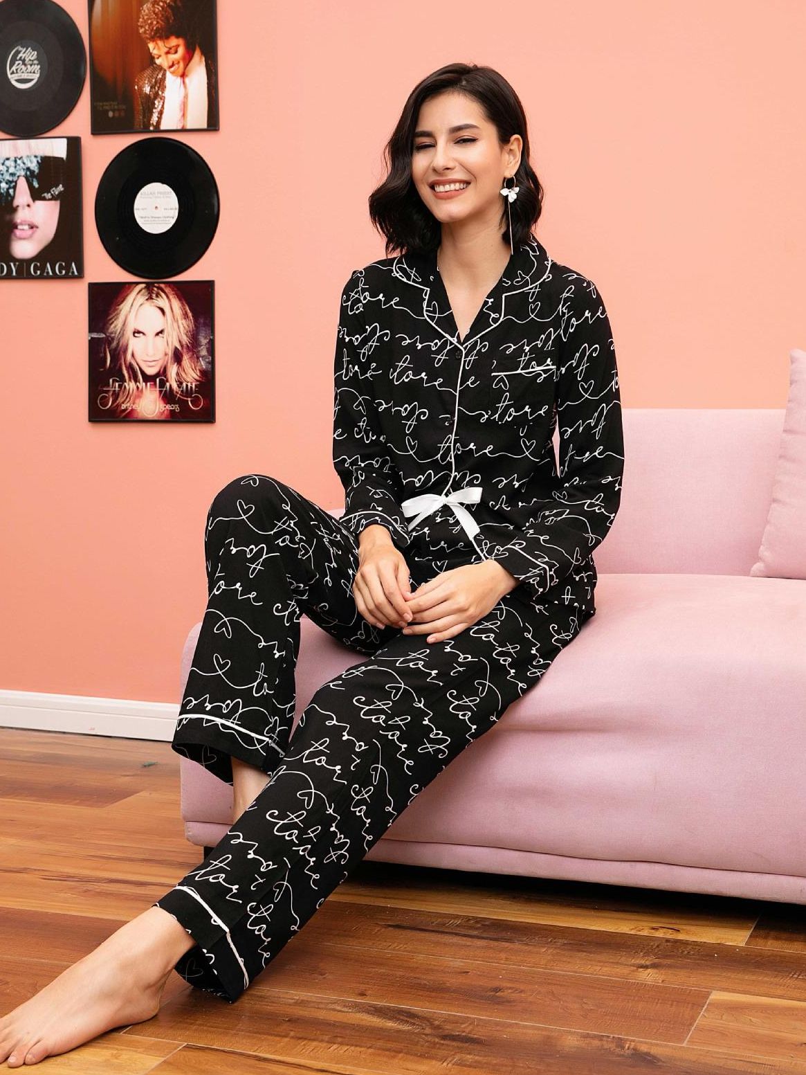 Pijama Feminino Americano Longo Love
