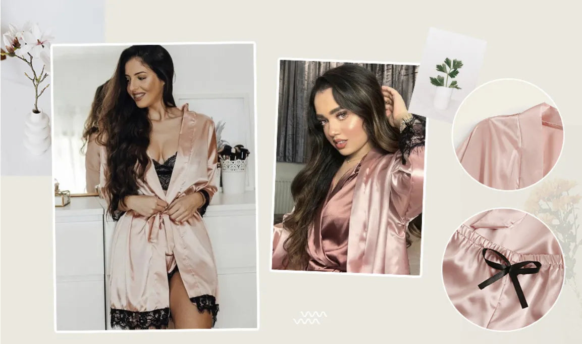 Pijama Artemis Feminino 4 Peças Cetim