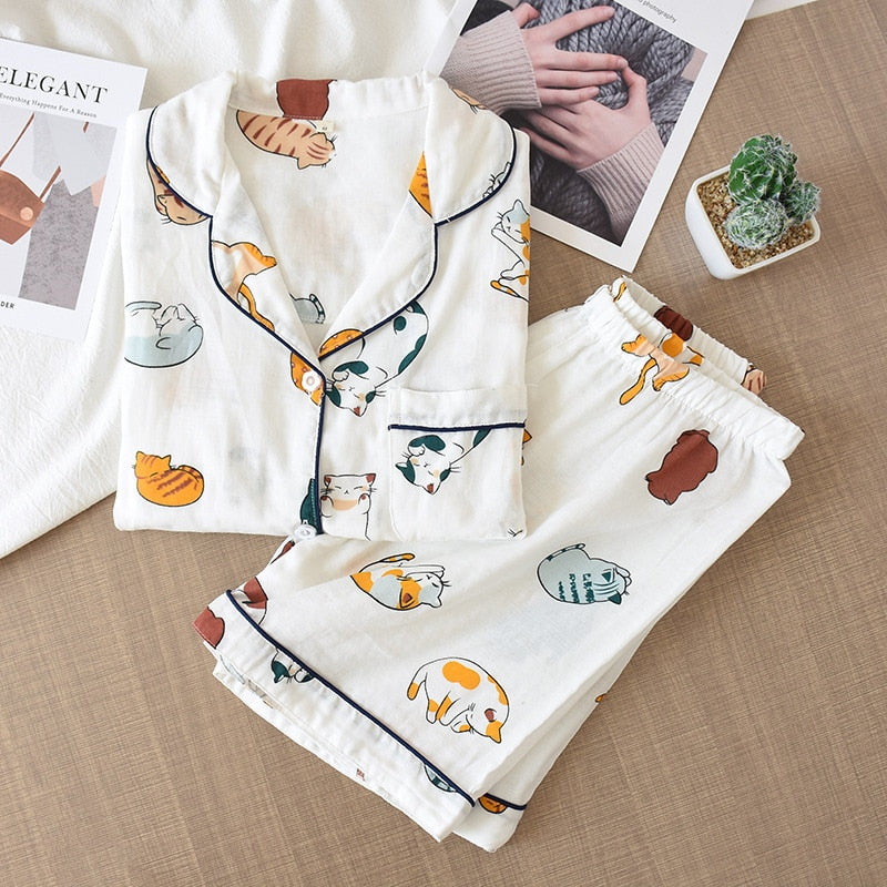 Pijama Feminino Curto Love Cats