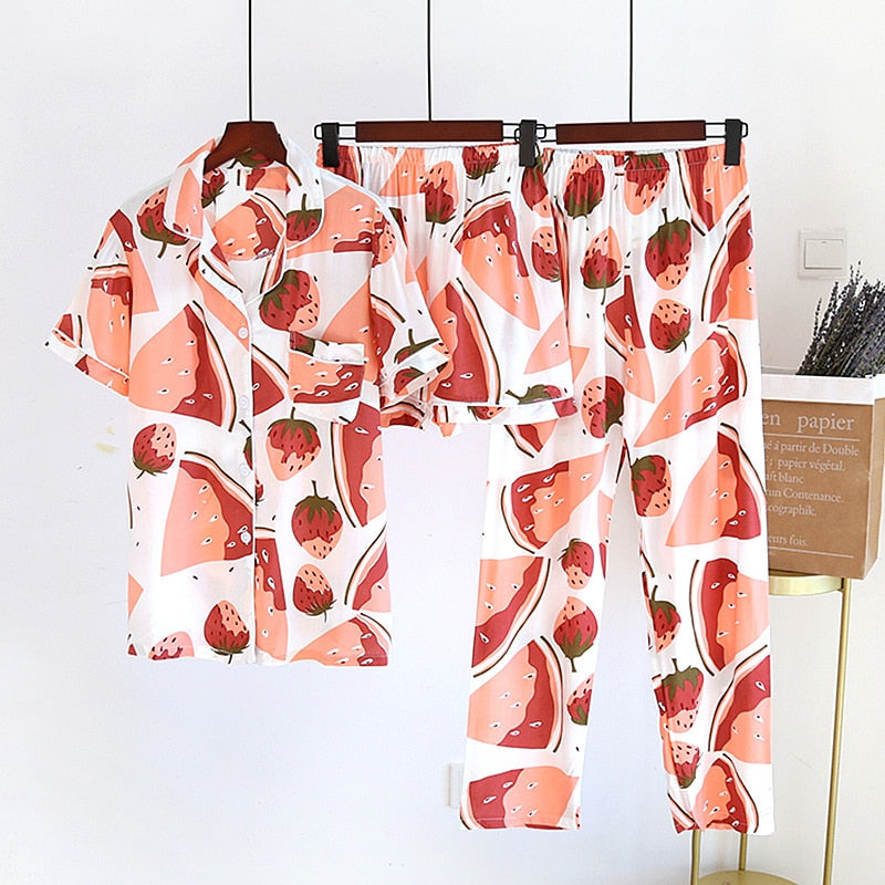 Pijama Feminino 3 Peças Madalena