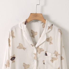 Pijama Feminino Americano Longo Ursinho