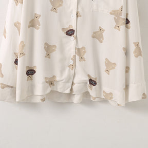 Pijama Feminino Americano Longo Ursinho