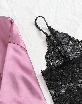 Pijama Artemis Feminino 4 Peças Cetim