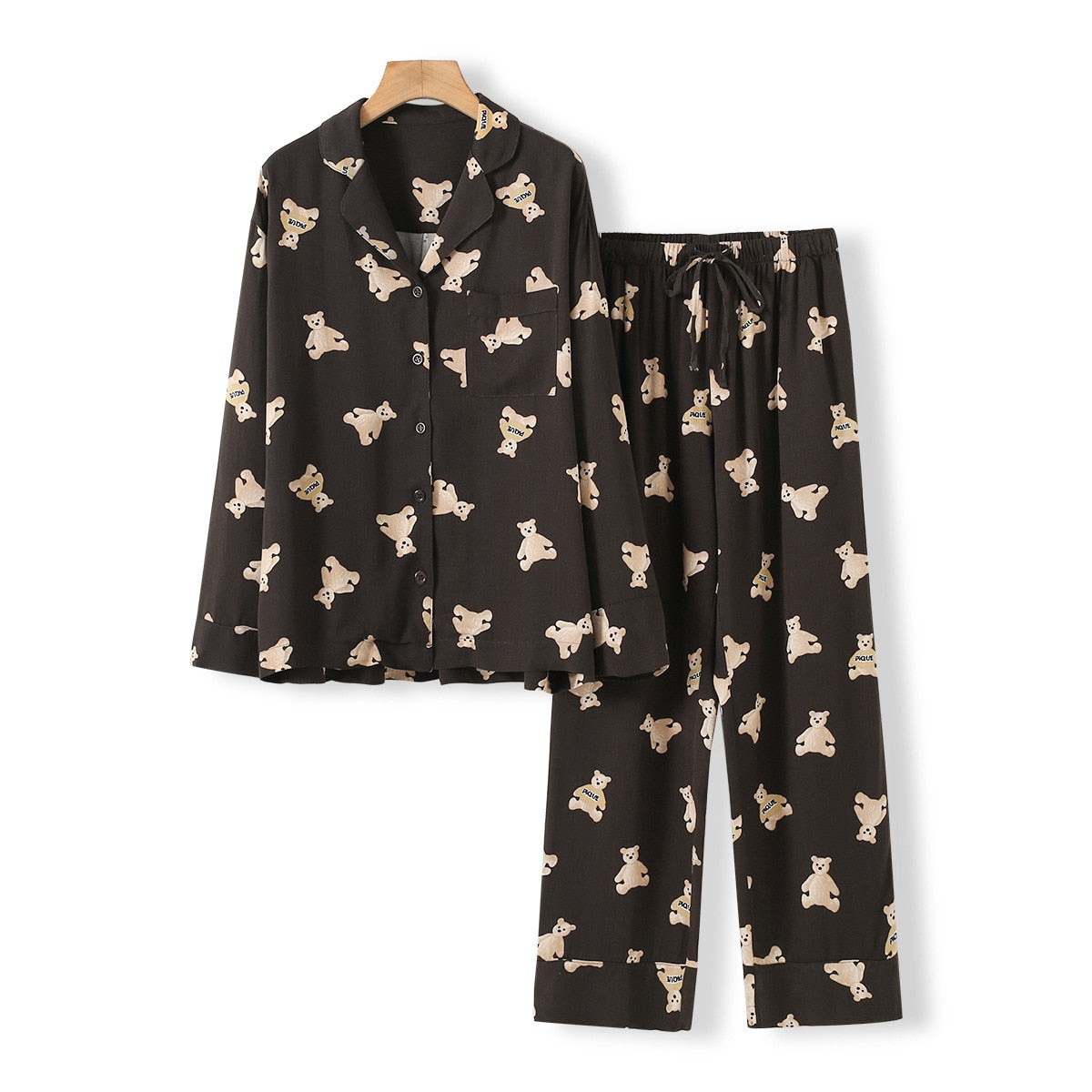Pijama Feminino Americano Longo Ursinho
