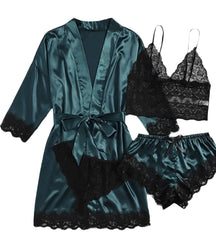 Pijama Artemis Feminino 4 Peças Cetim
