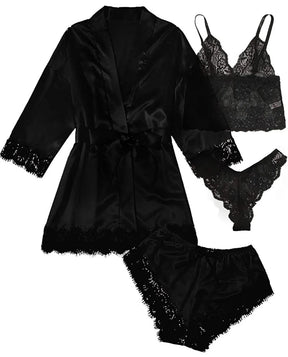 Pijama Artemis Feminino 4 Peças Cetim